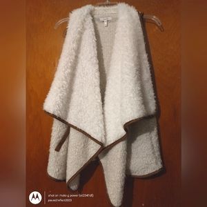 Maurice's Long Furry Knit Women's Sweater Vest Size Small